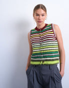 TSCARO STRIPE SL O-NECK VEST