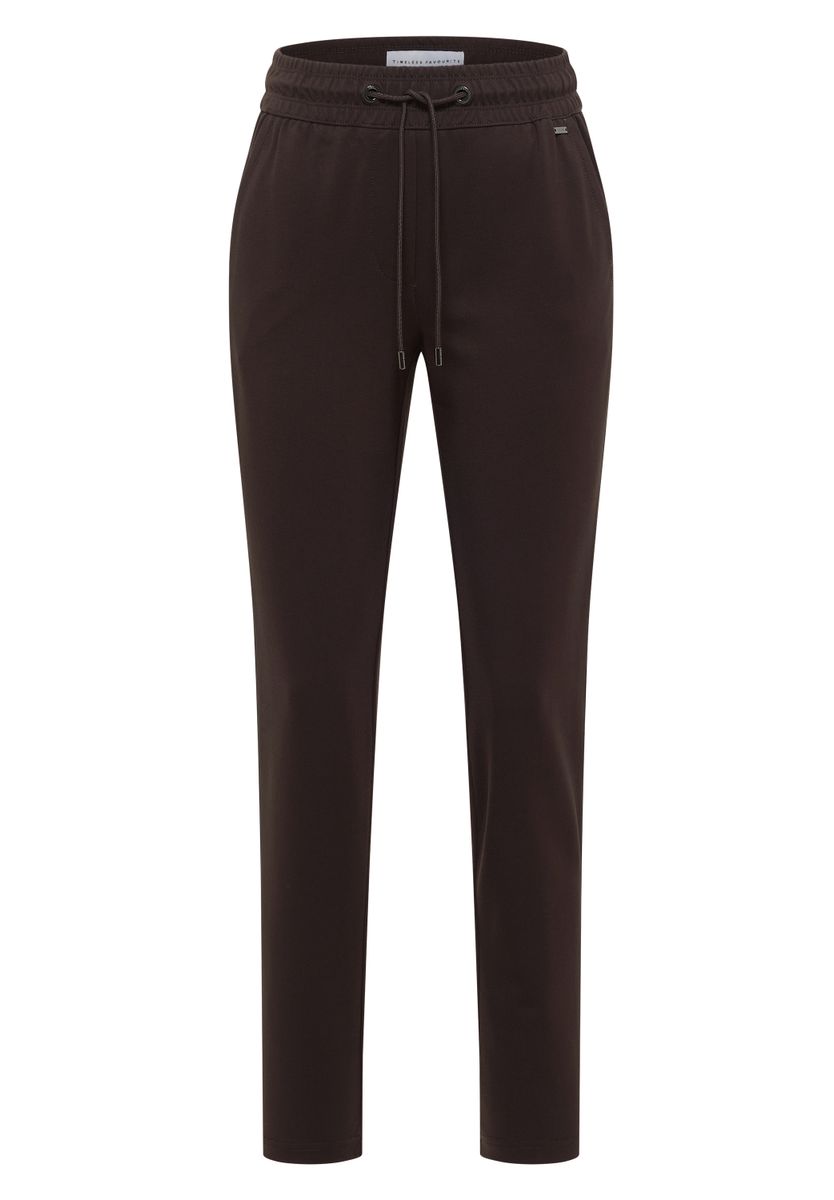 Mid Waist Slim Leg Hose im Casual Fit