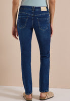 Mid Waist Straight Leg Jeans im Casual Fit