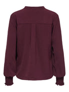 ONLMETTE V-NECK LS SMOCK TOP NOOS WVN