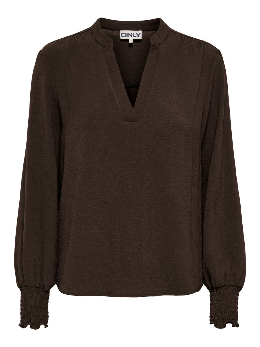 ONLMETTE V-NECK LS SMOCK TOP NOOS WVN