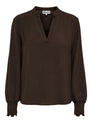 ONLMETTE V-NECK LS SMOCK TOP NOOS WVN