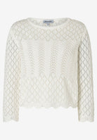 Ajour-Pullover mit 3/4 Arm