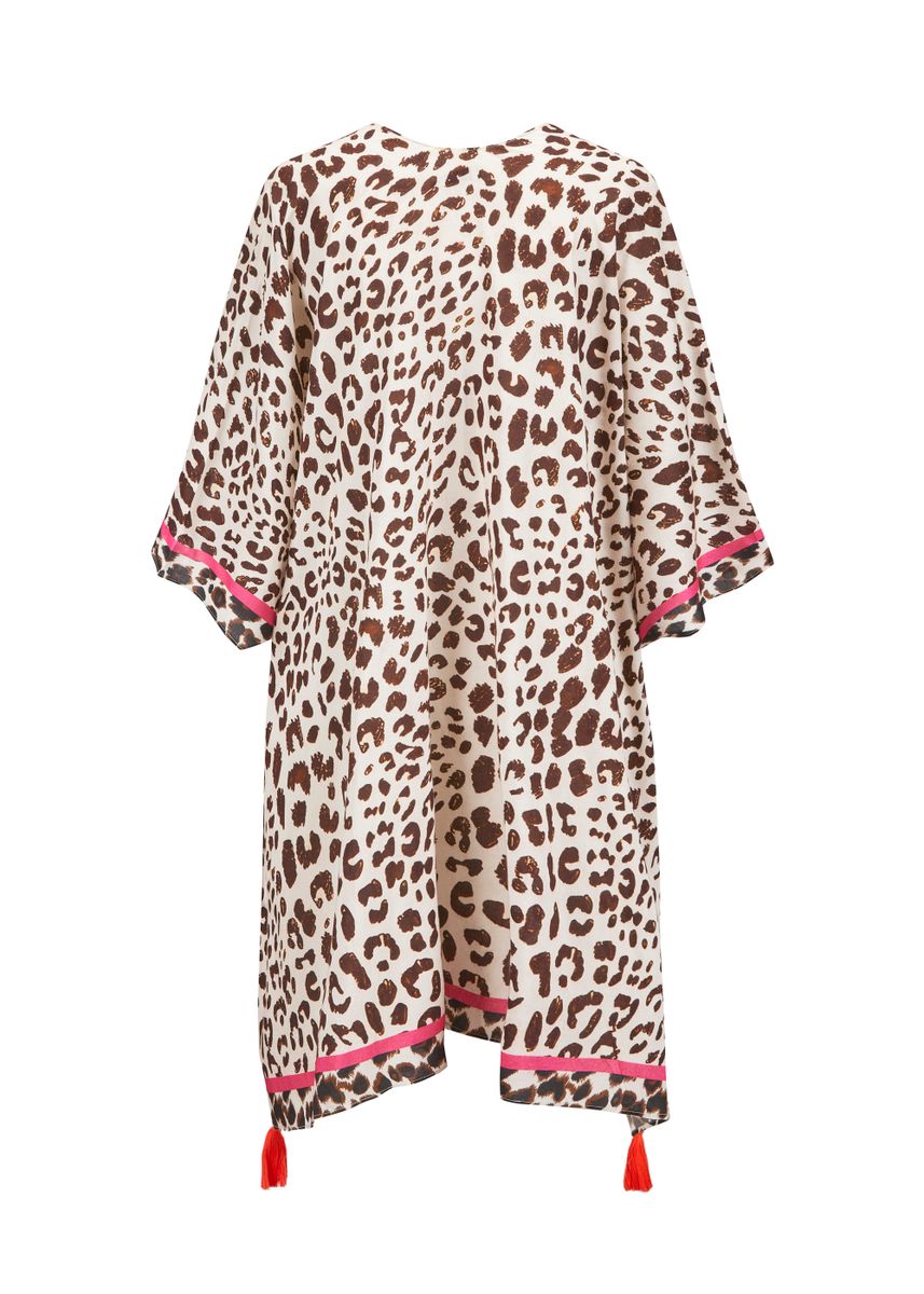 PONCHO VISCOSE LEO WITH CONTRAST LI