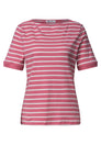 T-Shirt mit Boat Neck und Streifen