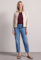 Langarm Blouson mit Zipper