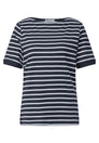 T-Shirt mit Boat Neck und Streifen