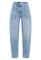 Barrel Leg Jeans mit aufgesetzten Taschen