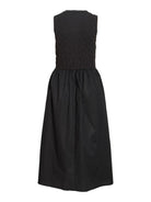 VICARLA O-NECK S/L MIDI DRESS
