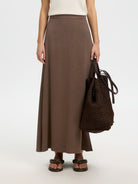 SLWVIVA HW ANKLE LINEN BLEND SKIRT
