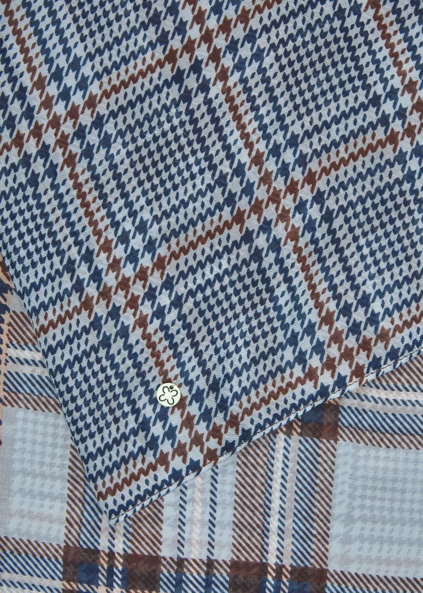Loop aus recyceltem Polyester mit Karo-Mix