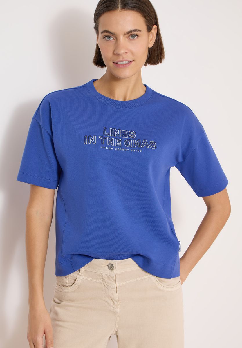 Kurzarm Sweatshirt mit Embroidery