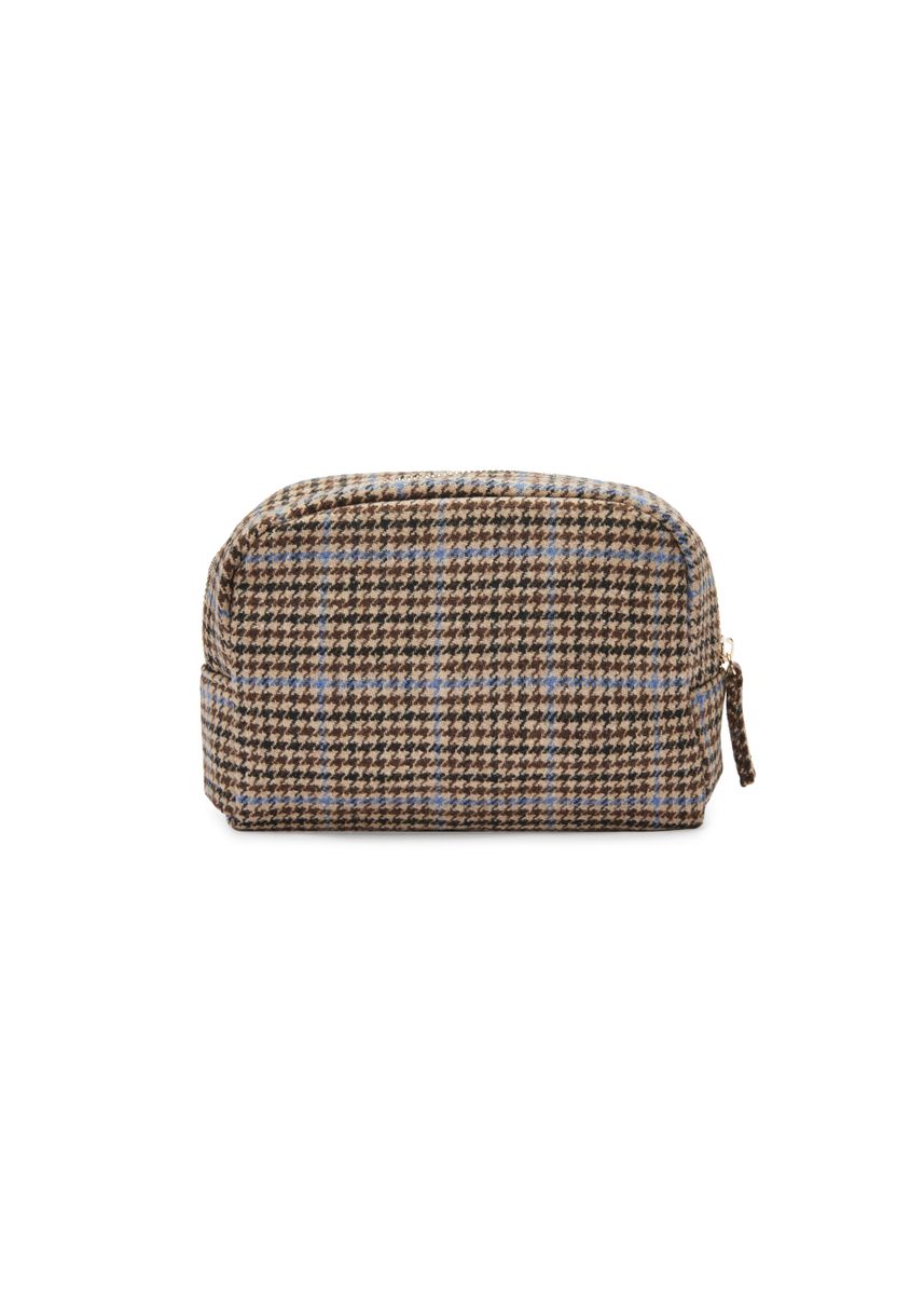 Kosmetiktasche mit Karomuster (3er-Pack)