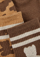 2 Paar Jacquard Socken  (3er-Pack) aus Baumwollmischung  mit Bärenmotiv