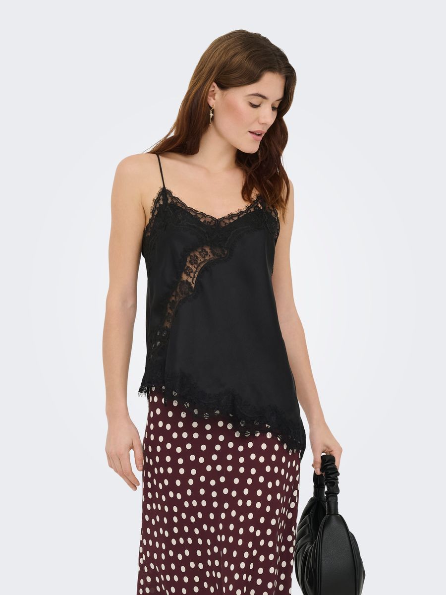 JDYFIFI S/L ASYM LACE SINGLET WVN NOOS