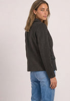 Basic Blazer mit Reverskragen und Dessin