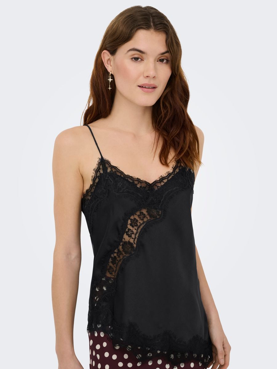 JDYFIFI S/L ASYM LACE SINGLET WVN NOOS