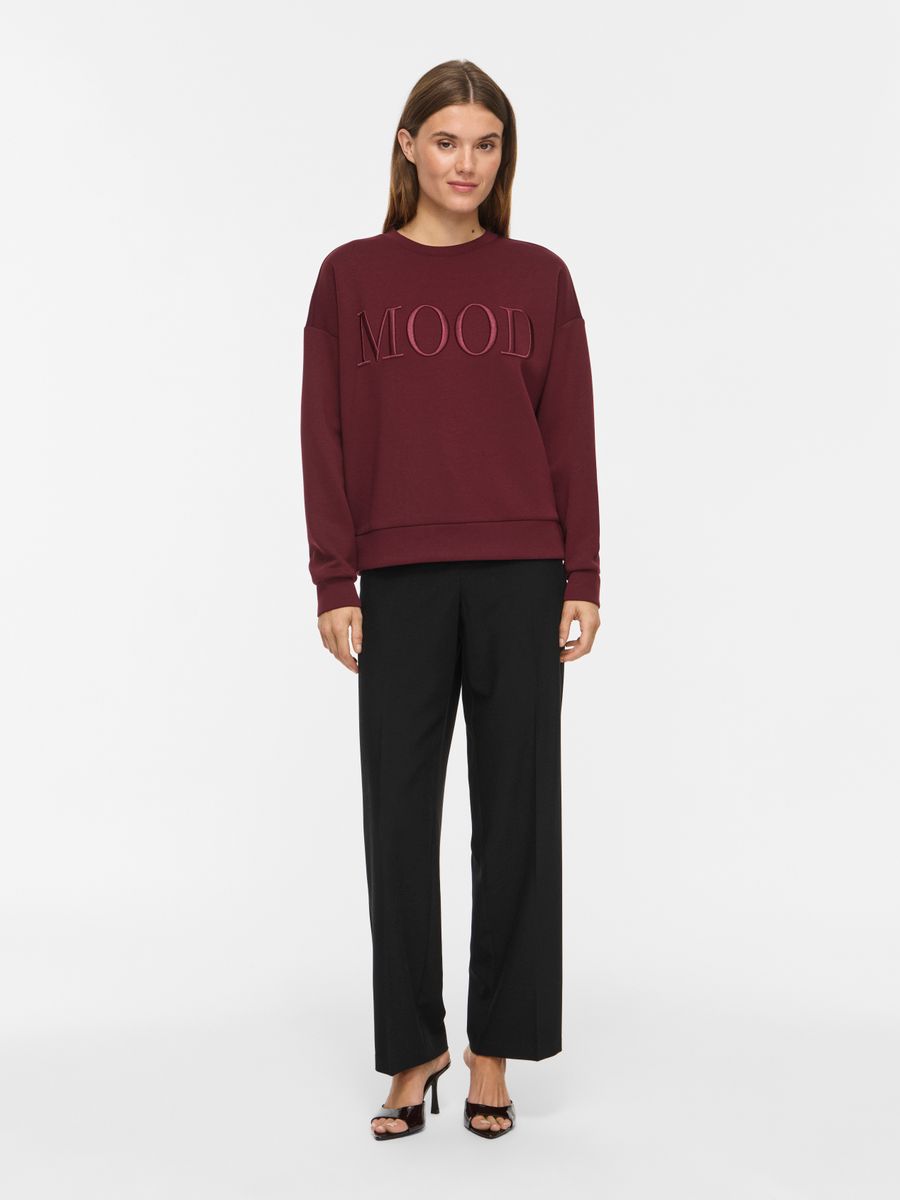 VIREFLECT MOOD EMB L/S SWEAT TOP/R/3