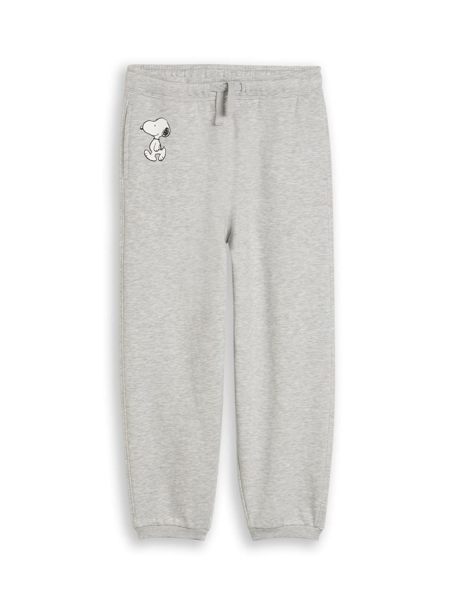 Jogginghose mit Snoopy-Print in Melange-Optik