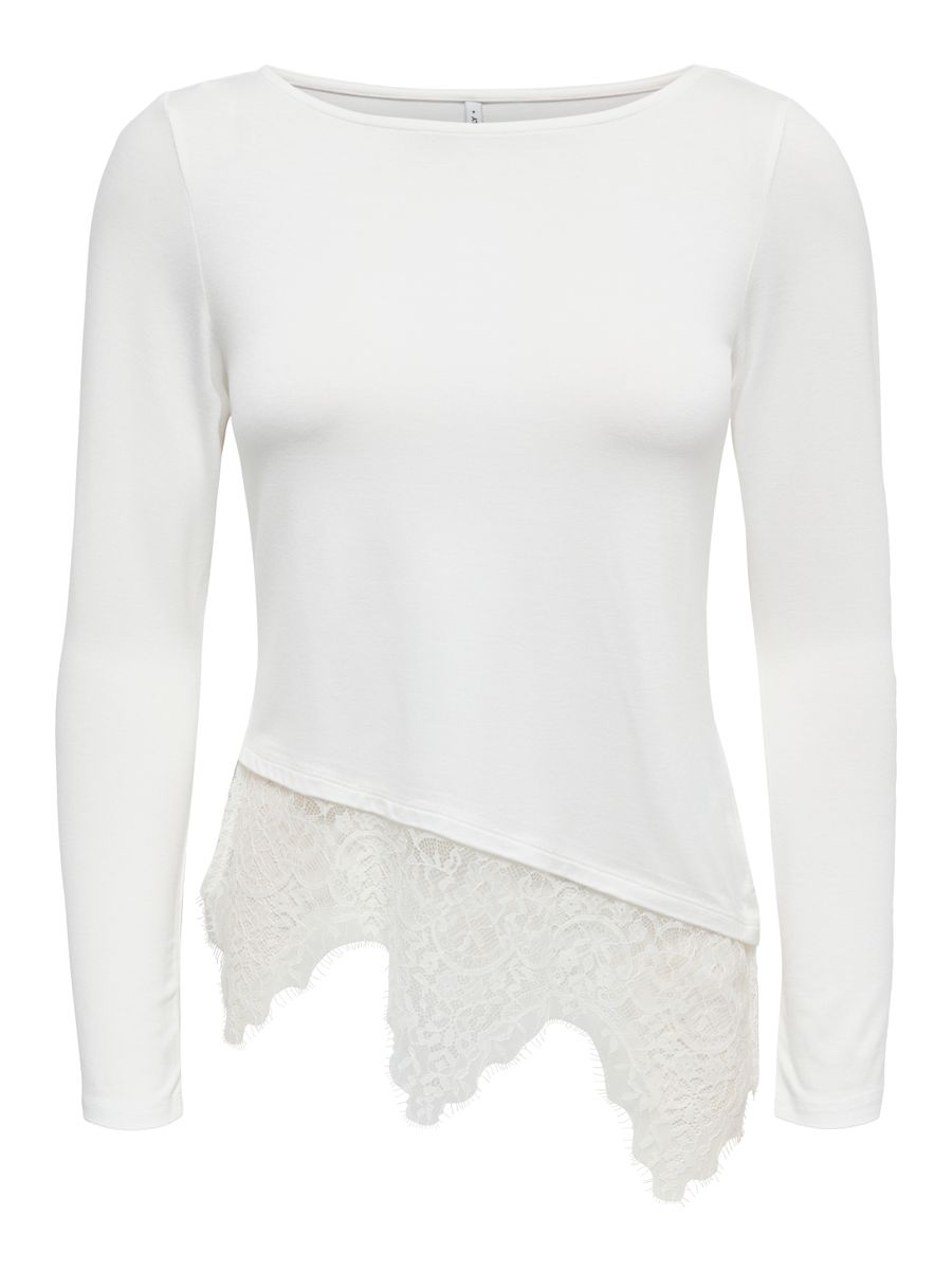 ONLLAILA L/S LACE MIX TOP JRS NOOS