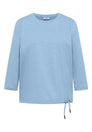 3/4-Arm Shirt mit Rundhals in Unifarbe