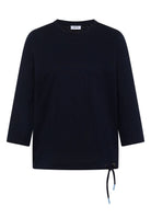 3/4-Arm Shirt mit Rundhals in Unifarbe