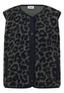 Teddy-Weste mit Softshelldetails und Leo-Muster