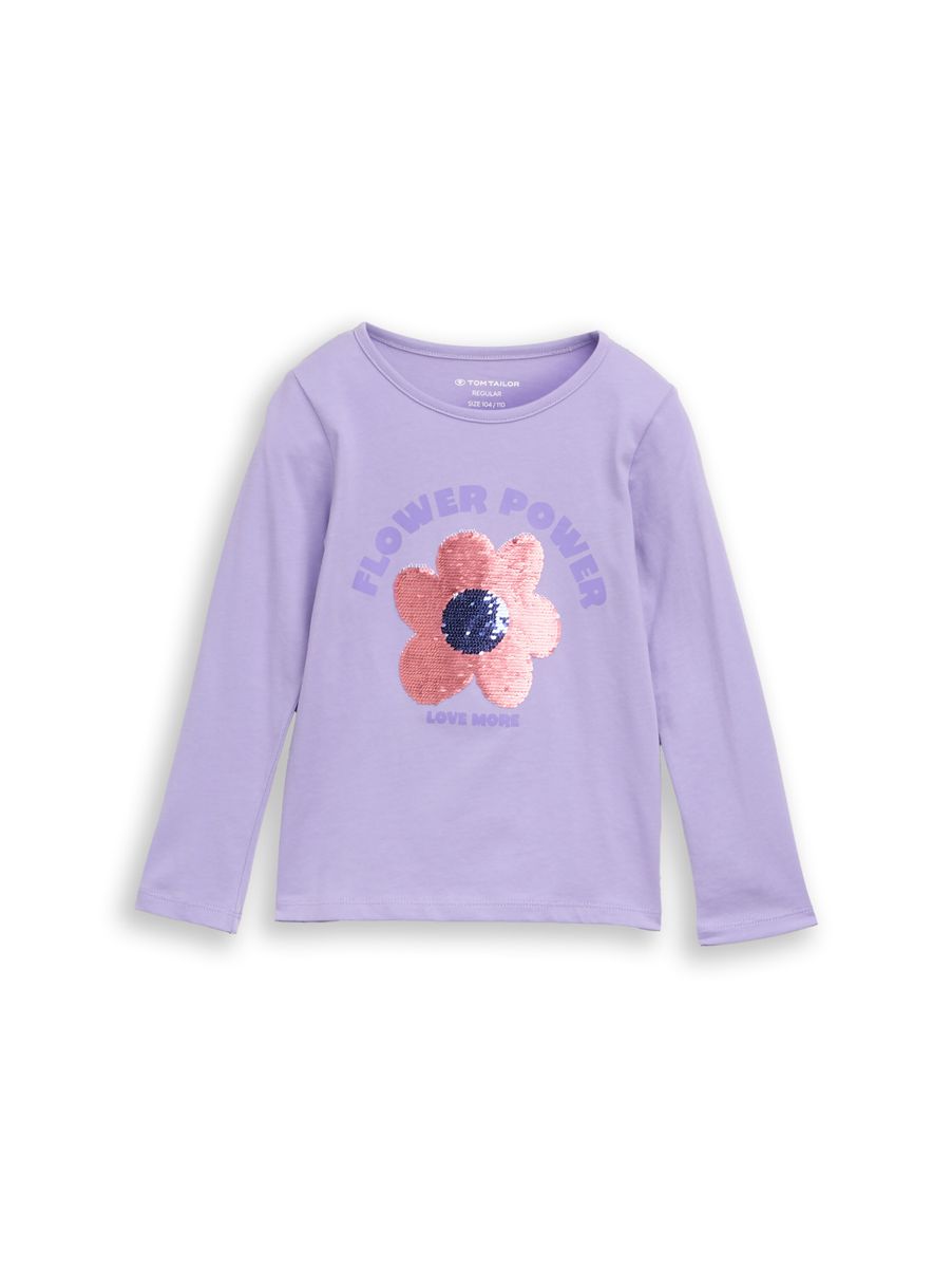 Langarmshirt mit Wendepailletten