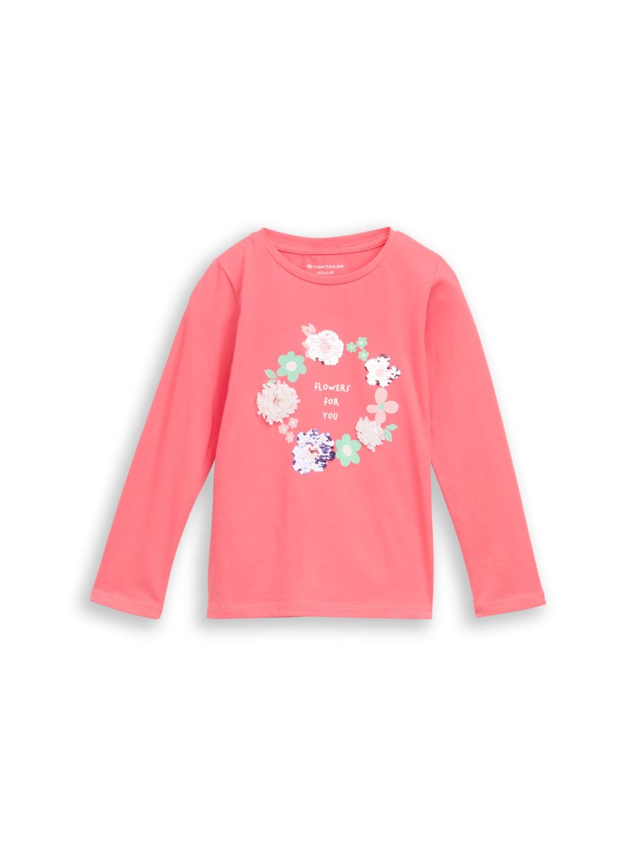 Langarmshirt mit Wendepailletten
