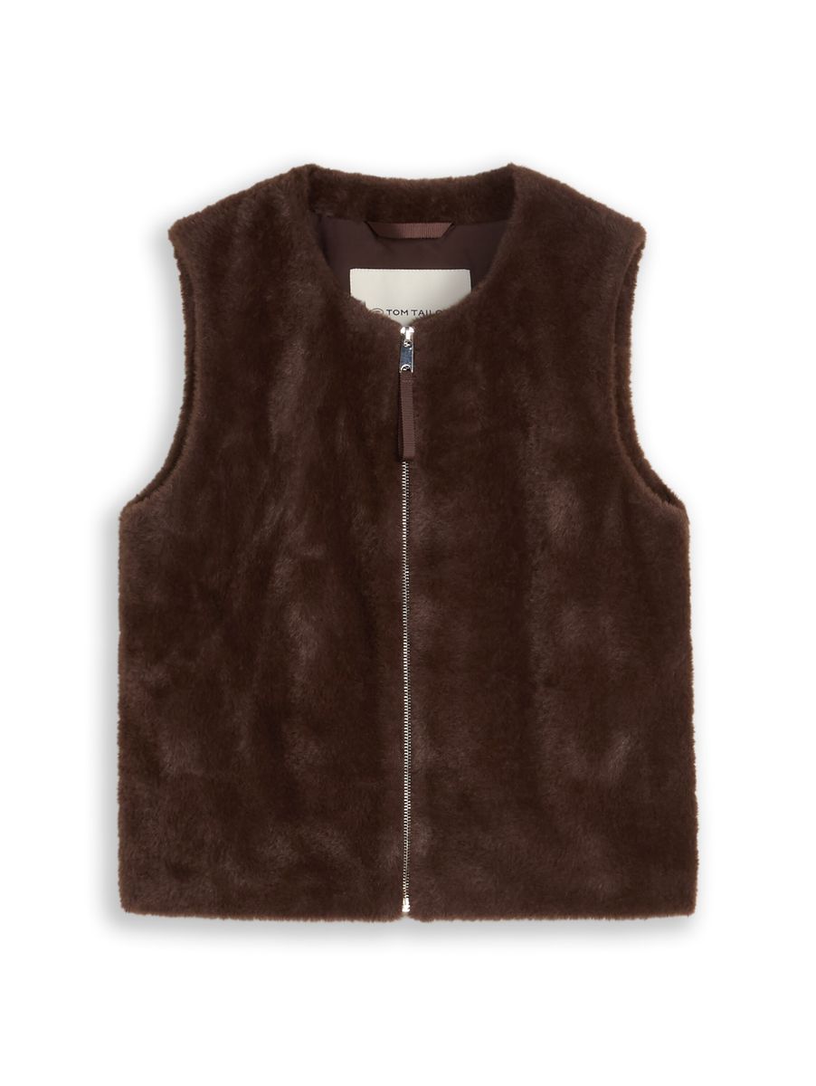 Teddy Weste mit Taschen