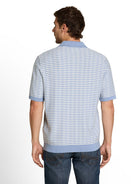 Strick-Poloshirt mit Streifenmuster