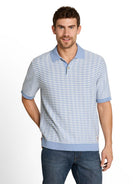 Strick-Poloshirt mit Streifenmuster