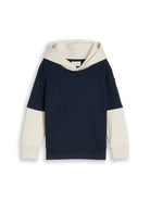 Oversize Hoodie Sweatshirt im 2-in-1-Look mit Rückenprint
