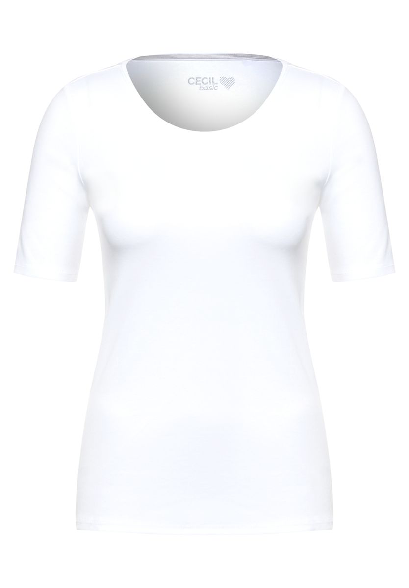 Basic T-Shirt mit Rundhals in Unifarbe