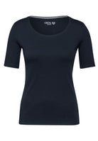 Basic T-Shirt mit Rundhals in Unifarbe