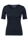 Basic T-Shirt mit Rundhals in Unifarbe