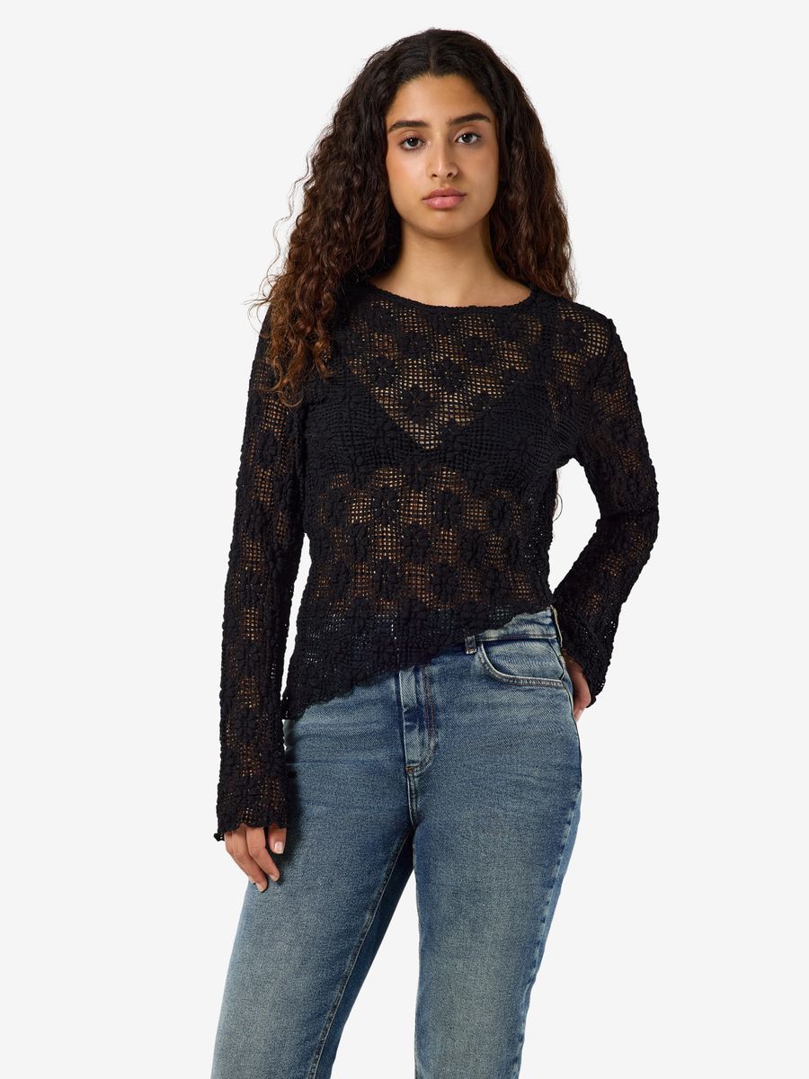 NMRILEY L/S LACE TOP JRS