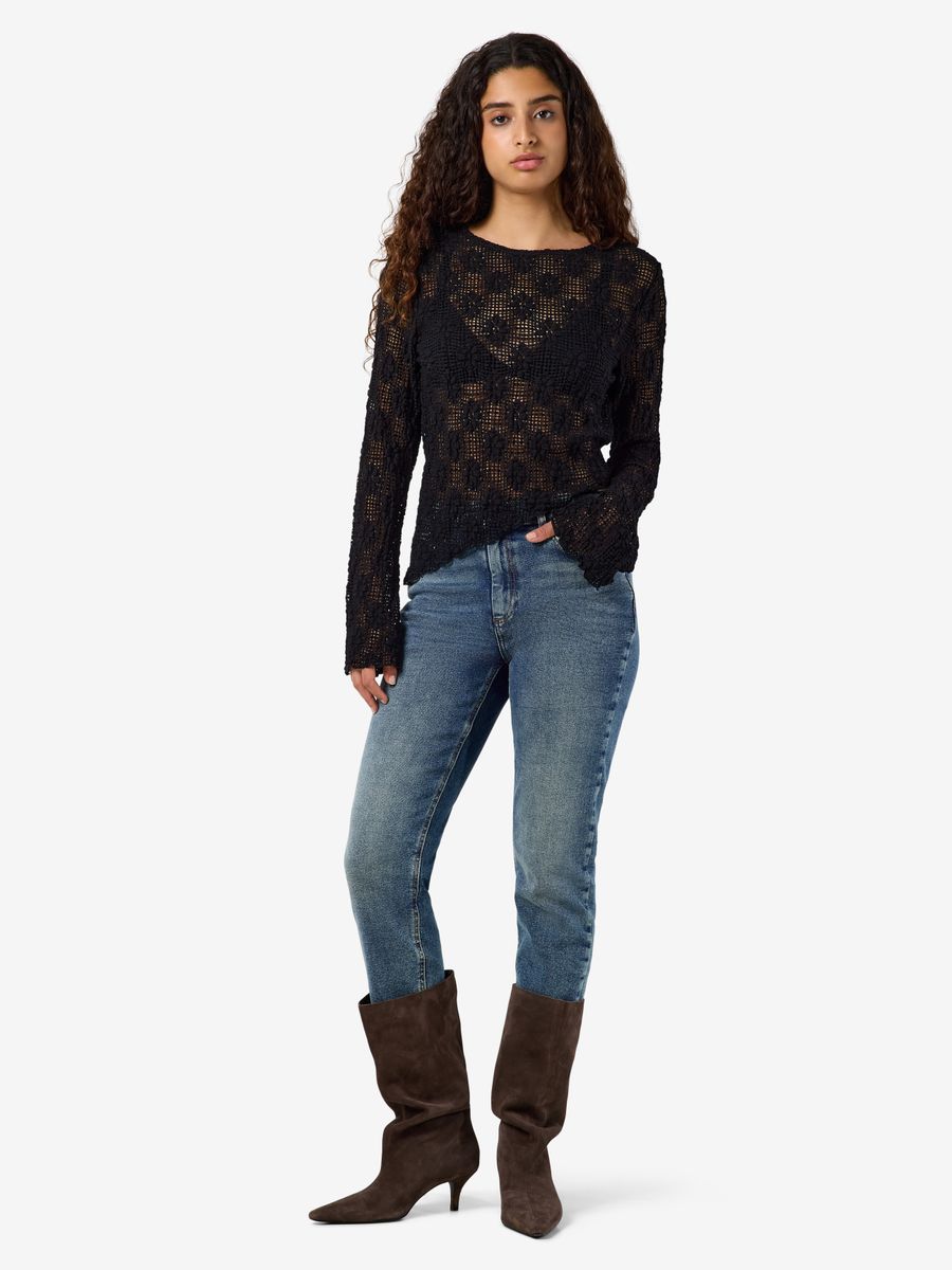 NMRILEY L/S LACE TOP JRS