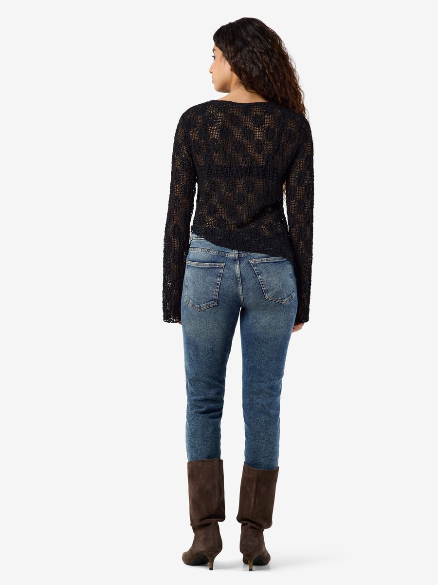 NMRILEY L/S LACE TOP JRS