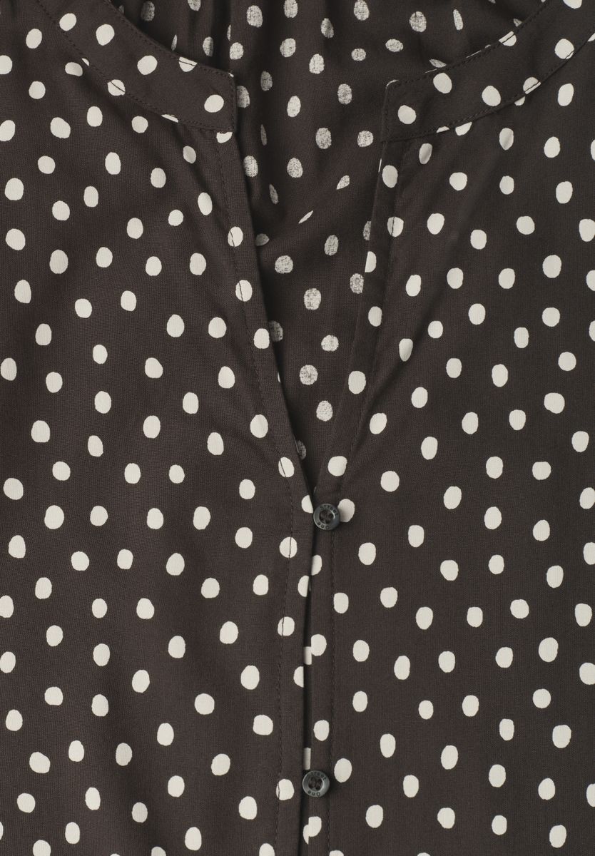 3/4-Arm Bluse mit Split Neck und Print