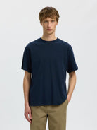 SLMTAJ MID WGT PEACH SS O-NECK TEE NOOS