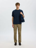 SLMTAJ MID WGT PEACH SS O-NECK TEE NOOS
