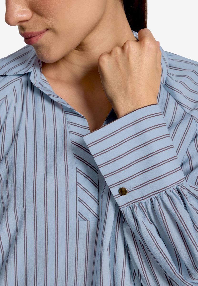 Gestreifte Bluse  mit Hemdkragen