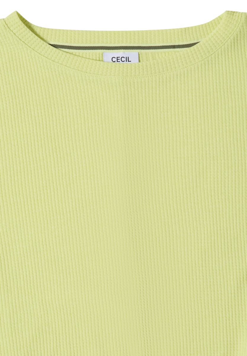 3/4-Arm Shirt mit Waffelstruktur
