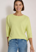 3/4-Arm Shirt mit Waffelstruktur