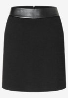 Jersey Skirt with Leather Waistban