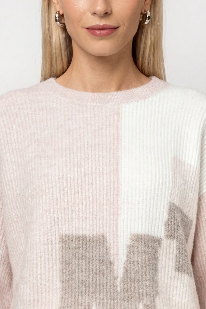 Strickpullover mit Intarsie-Design