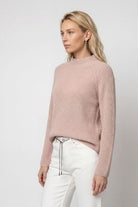 Strickpullover mit Stehkragen