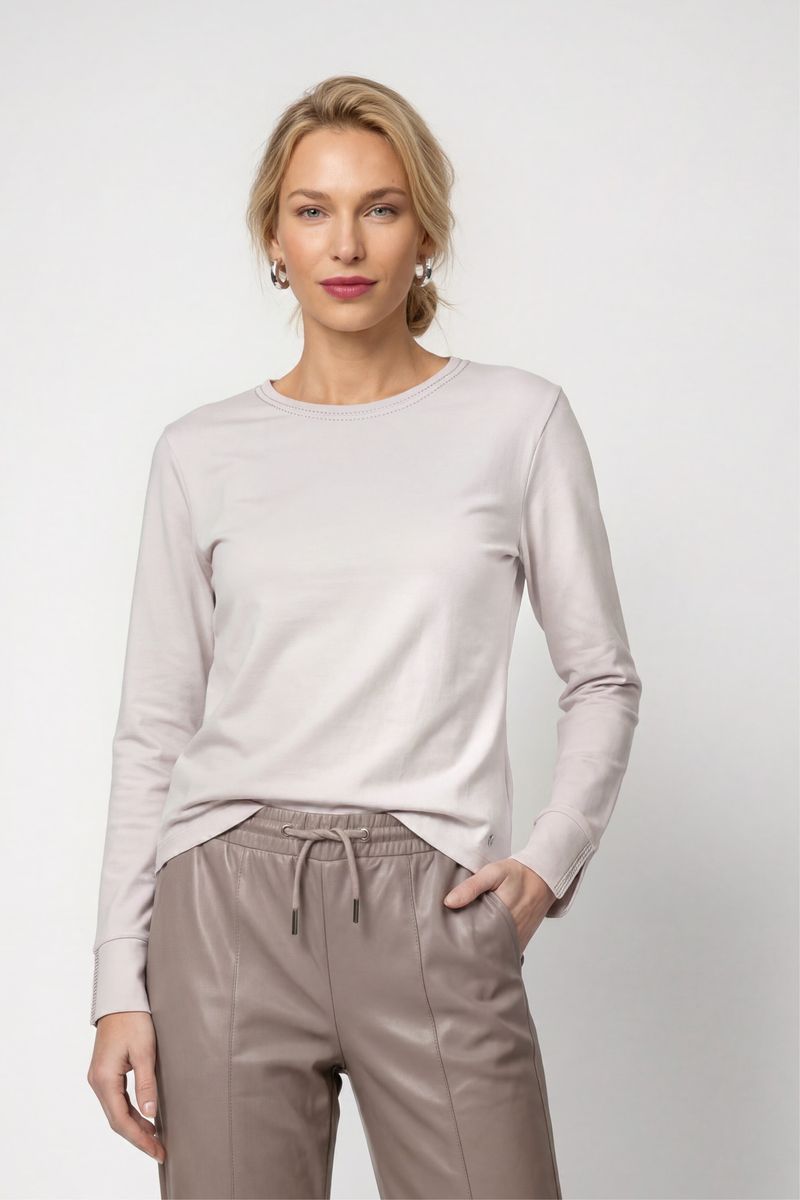 Langarmshirt mit Strassdetails
