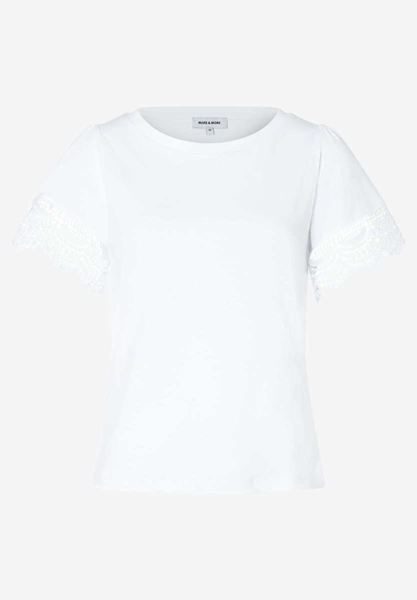 T-Shirt mit Spitzen-Ärmel